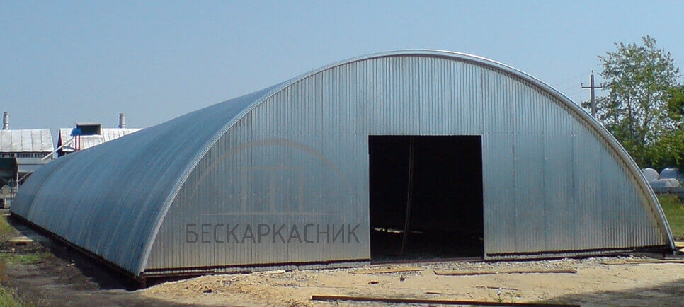 Бескаркасные ангары арочного типа  в Тульской области